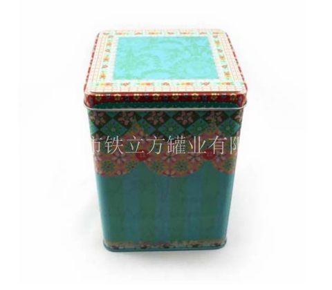 正方形锣底茶叶罐